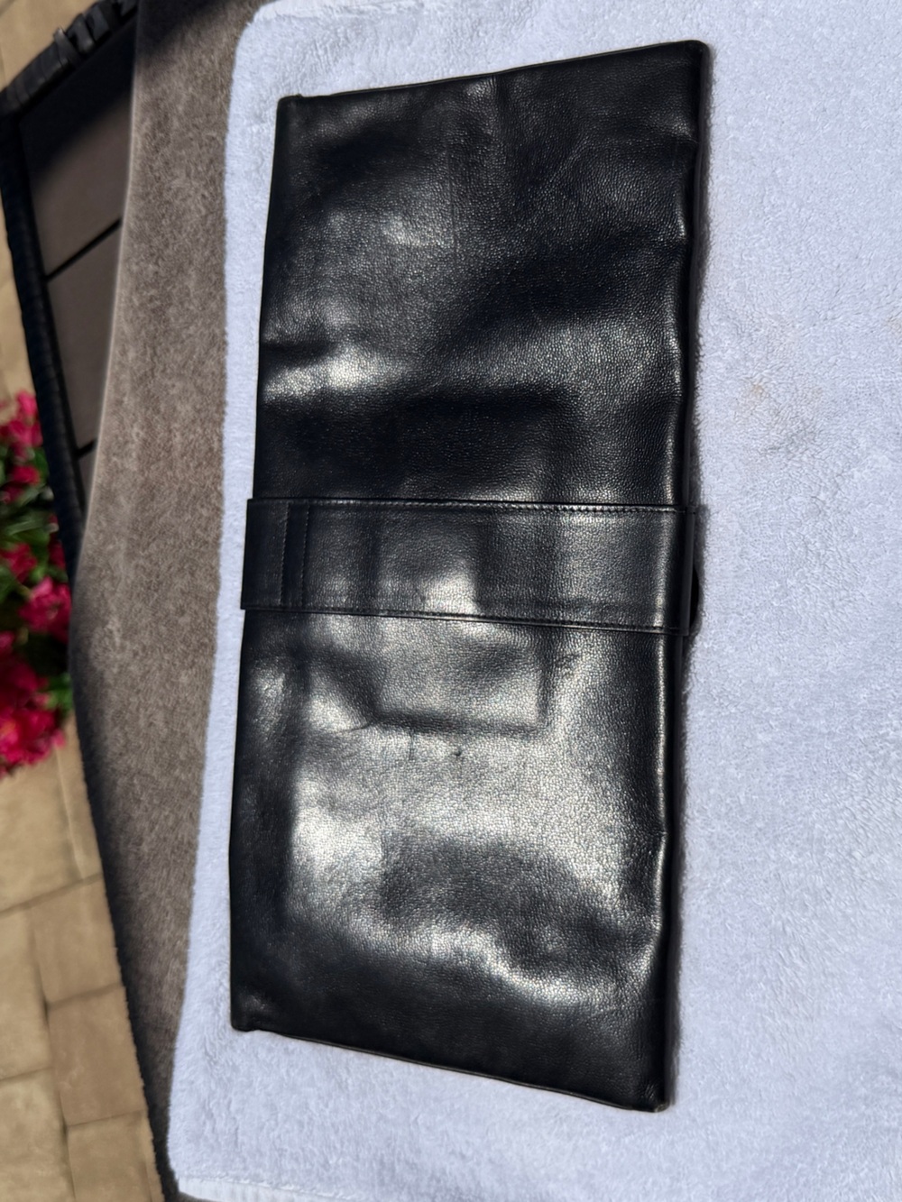 Roberta di Camerino Black Leather Belted Clutch Bag Vintage - Picture 10 of 15